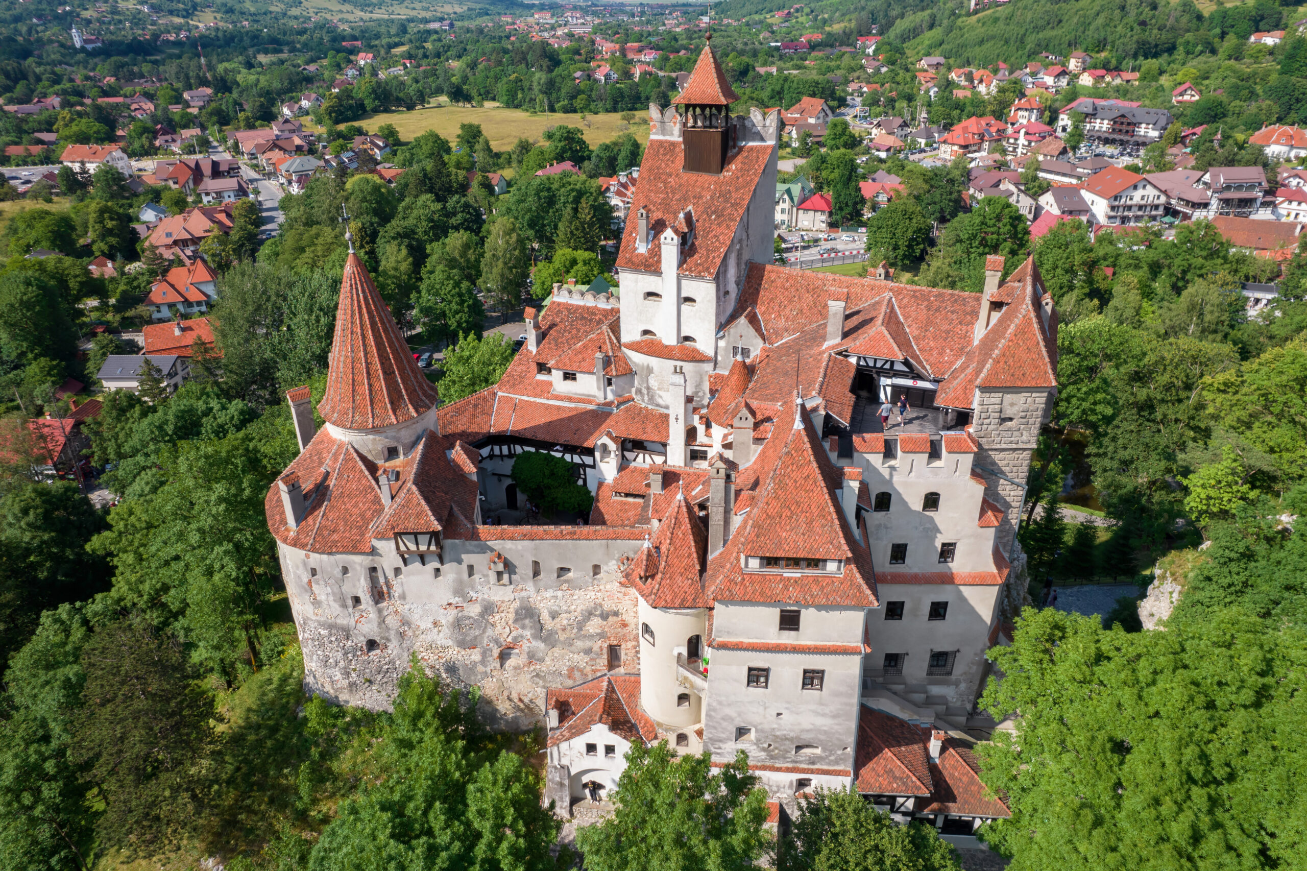 Castello di Bran, Romania, vista dall'alto